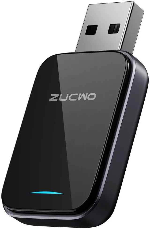 Main image of ZUCWO 2-in-1 Mini Wireless CarPlay Adapter for iOS Android Auto Plug and Play Low Latency Portable Carplay Adapter Converts Wired to Wireless CarPlay for iOS10+/Android 11+, Gray