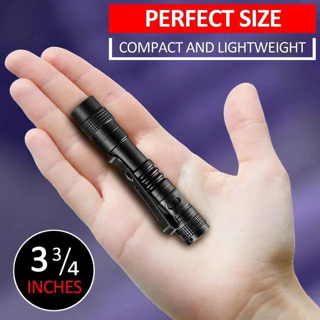 Alt view image 2 of 7 - Beieverluck 10 Pack UV Black Light Flashlight Mini 395nm Pen Light with Clip LED Handheld Blacklight Detector for Leak Pet Urine Hotel Inspection Dry Stain and Bed Bug, Small