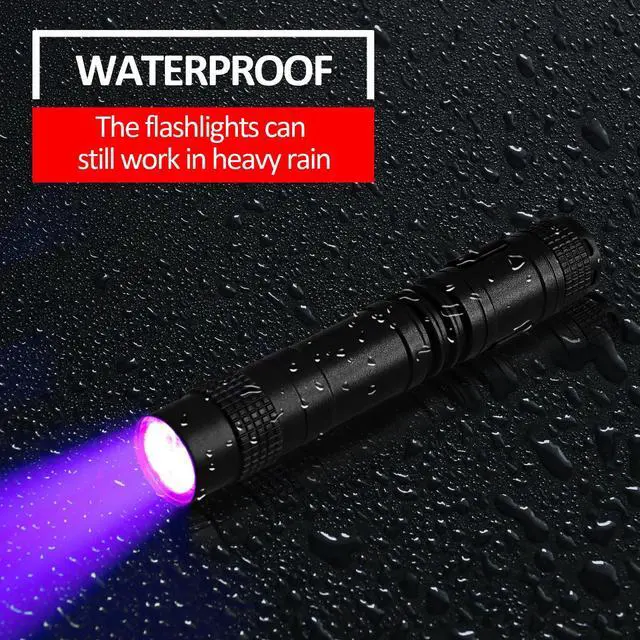 Alt view image 7 of 7 - Beieverluck 10 Pack UV Black Light Flashlight Mini 395nm Pen Light with Clip LED Handheld Blacklight Detector for Leak Pet Urine Hotel Inspection Dry Stain and Bed Bug, Small