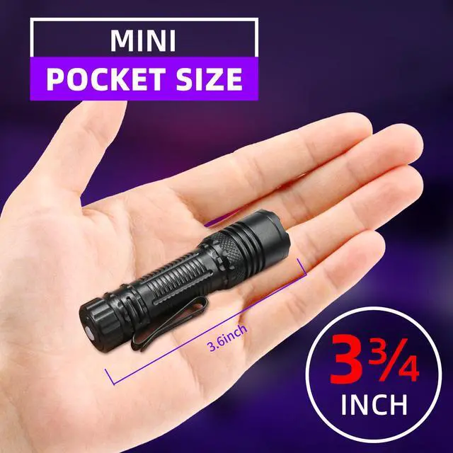 Alt view image 5 of 6 - DARKBEAM UV Flashlight 395nm Black Light, Mini but Powerful Blacklight USB- C LED Rechargeable, Focusable Woods Lamp Water Resistant, Detector for Pet Urine, Uranium Glass&Leak Detection, Curing Resin