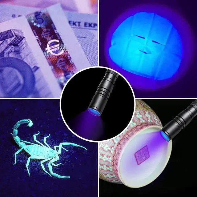 Alt view image 4 of 6 - COSMOING UV Flashlight, LED 395nm Ultraviolet Flashlight, Zoomable Pen Blacklight Flashlight IP54 Waterproof Detector for Pet Urine, Cat Dog Stains, Bed Bug, Household Wardrobe Toilet