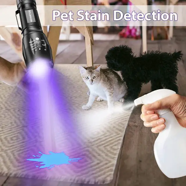 Alt view image 4 of 6 - MOWETOO UV Flashlight, Portable Blacklight Flashlight, LED Torch with White and Ultraviolet Light Combo, Black Light Pet Urine Detector for Dog Cat Pee, ID Check, AC Leak, Bed Bug, Rocks, Resin