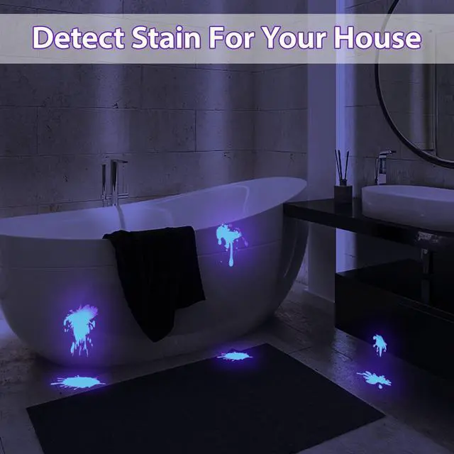 Alt view image 6 of 6 - MOWETOO UV Flashlight, Portable Blacklight Flashlight, LED Torch with White and Ultraviolet Light Combo, Black Light Pet Urine Detector for Dog Cat Pee, ID Check, AC Leak, Bed Bug, Rocks, Resin