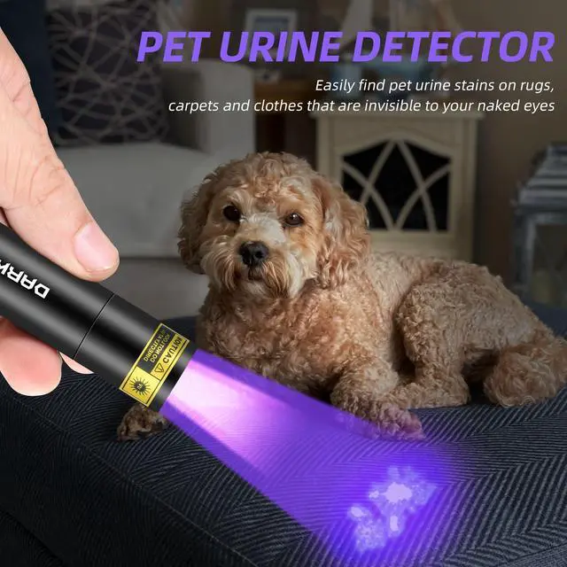 Alt view image 4 of 7 - DARKBEAM Flashlight UV Black Light 395 NM, Mini but Powerful USB- C LED Rechargeable Woods Lamp, Ultraviolet Flashlights for Pet Dog Urine, Stains Detection/Resin Curing/Fluorescent Agent