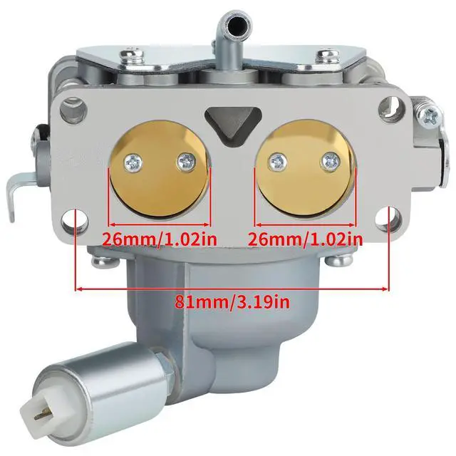 Alt view image 5 of 6 - 791230 Carburetor V-Twin 407777 406777 405777 22HP 24HP 18-25HP Carburetor for Toro Cub cadet Troy bilt Craftsman Husqvarna Lawn Mower - Manual Choke