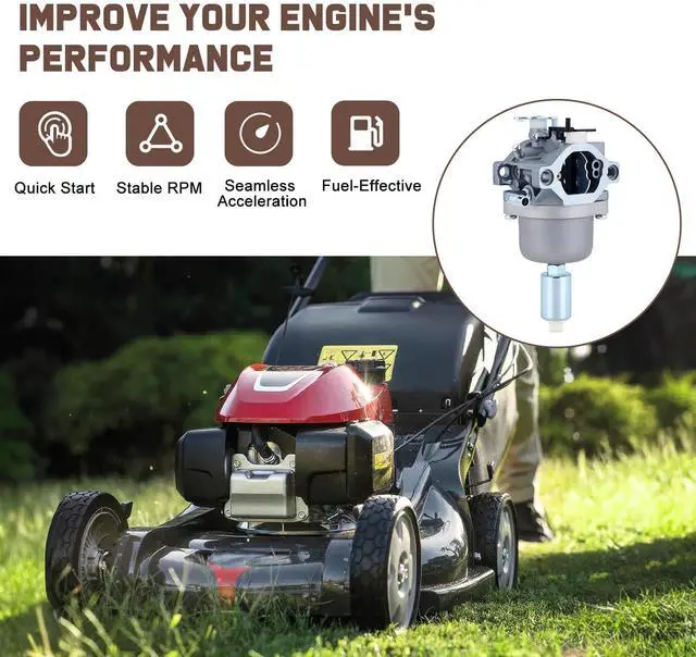 Alt view image 5 of 7 - Kizut 594593 Carburetor for 31H777 31C707 31P777 21B000 21B807 for 591731 796109 590400 796078 Lawn Mower- Replaces Craftsman LT1000 Carburetor