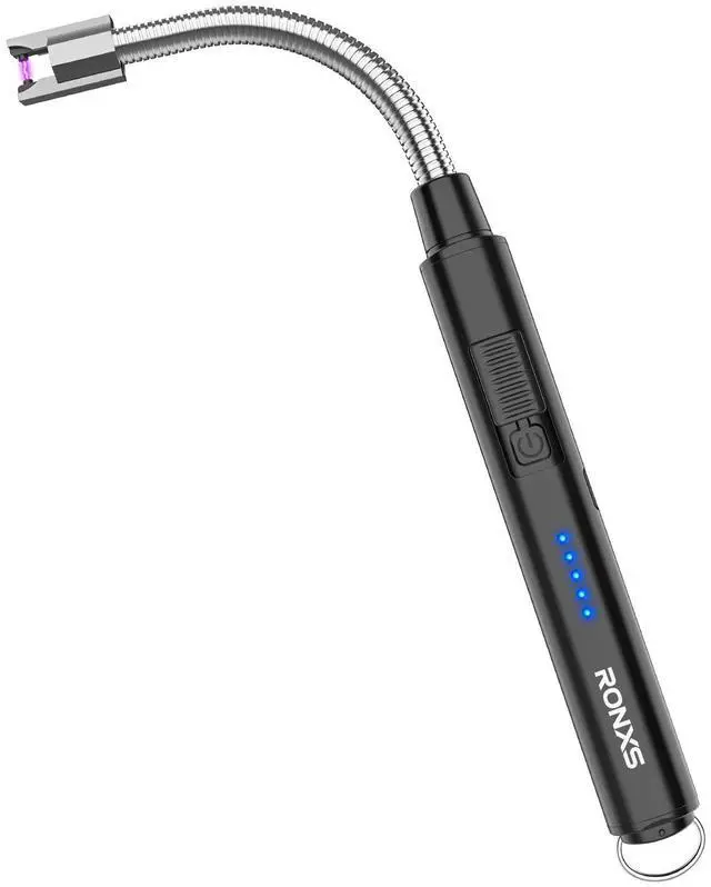 Main image of Electric Lighter, Candle Lighters USB Rechargeable Arc Lighter with Hanging Hook, LED Battery Display Long Lighters for Candle Grill BBQ Home Outdoor