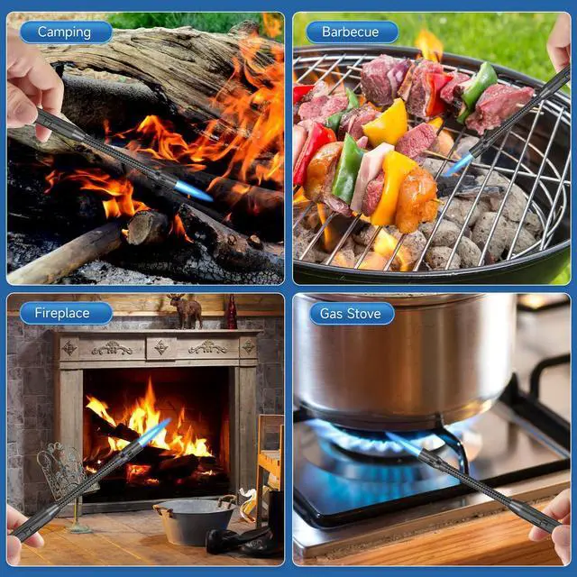 Alt view image 4 of 7 - Flame bird 2 Pack Flexible Multi-Purpose Lighter, Long Butane Torch Lighter USB Rechargeable Electric Lighter for Candles BBQ Grill Fireplace Kitchen Camping (NOT PREFILLED)