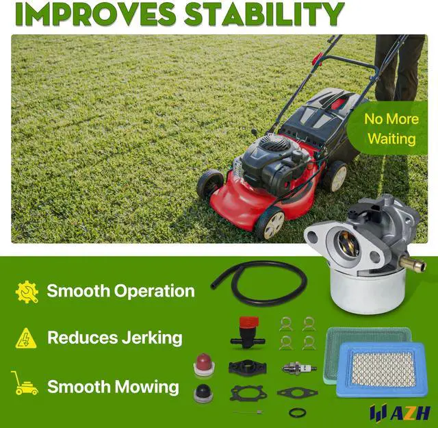 Alt view image 6 of 7 - Carburetor Carb Replacement For Craftsman 625 series Lawnmower, Craftsman 917376742, 6.5hp Craftsman mower, Craftsman mower model 917.378644 B & S model 128602-0259-E1.