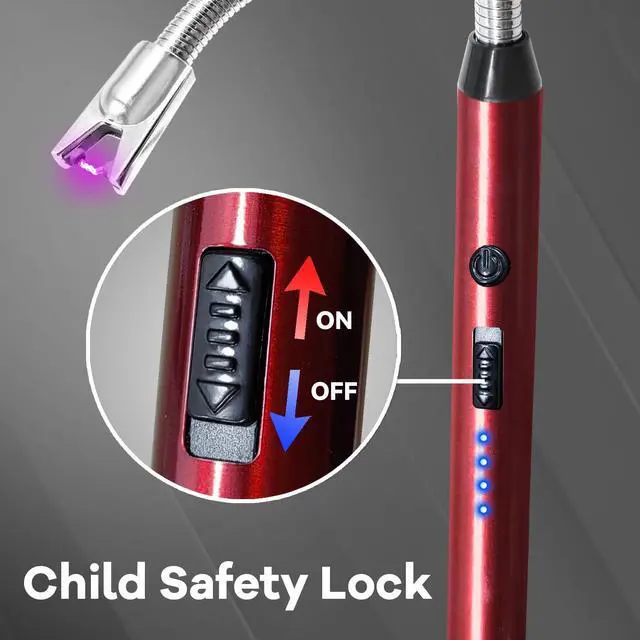 Alt view image 3 of 6 - 4 Pack Candle Lighter Electric Rechargeable Arc Windproof Lighters Flexible Neck Long Rotate 360 Plasma Lighter USB Flameless Lighters Candles Grill BBQ