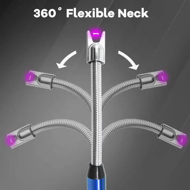 Alt view image 6 of 6 - 4 Pack Candle Lighter Electric Rechargeable Arc Windproof Lighters Flexible Neck Long Rotate 360 Plasma Lighter USB Flameless Lighters Candles Grill BBQ