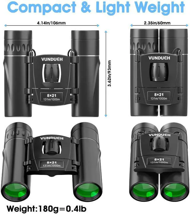 Alt view image 6 of 7 - Mini Compact Binoculars for Adults and Kids - Waterproof High Powered Easy Focus Small Binocular, Ideal for Bird Watching, Hunting, Concert, Theater, Travel, Hiking, Sightseeing & Outdoor Sports