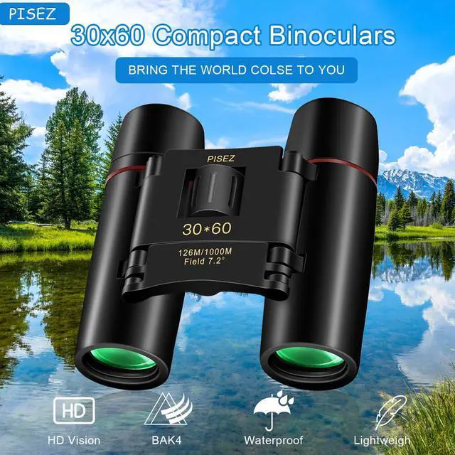 Alt view image 5 of 7 - PISEZ 30X60 Compact Binoculars for Adults and KidsLightweight Foldable Easy Focus Small Binoculars for Bird Watching Hunting Concert Traveling Theater Opera Sightseeing