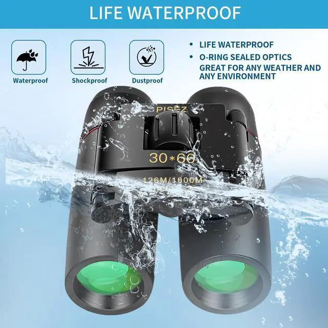 Alt view image 7 of 7 - PISEZ 30X60 Compact Binoculars for Adults and KidsLightweight Foldable Easy Focus Small Binoculars for Bird Watching Hunting Concert Traveling Theater Opera Sightseeing