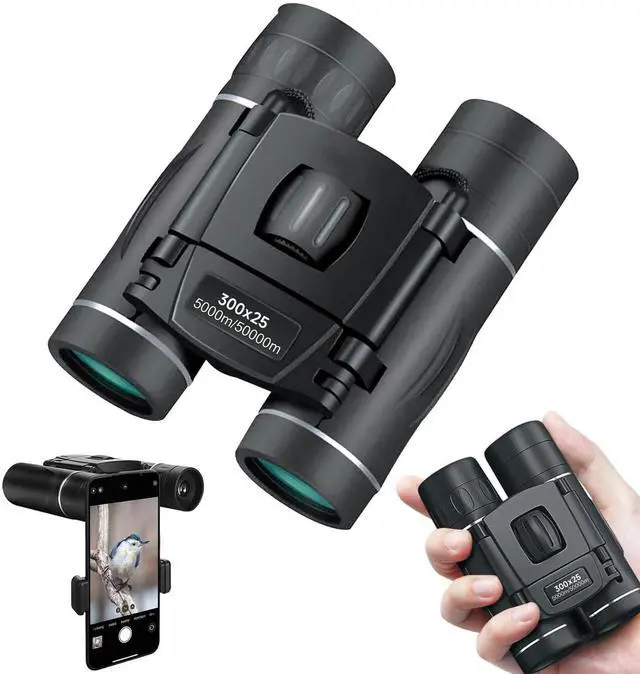 Main image of 300x25 Binoculars for Adults and Kids, High Powered Mini Pocket Binoculars with Phone Adapter, Waterproof Compact Telescope for Bird Watching, Hunting, Concert, Theater, Opera, Traveling, Sightseeing