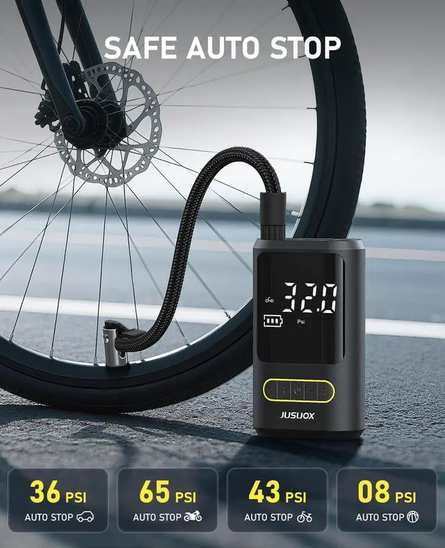 Alt view image 3 of 7 - Tire Inflator Portable Air Compressor, 150PSI Cordless, Auto Off