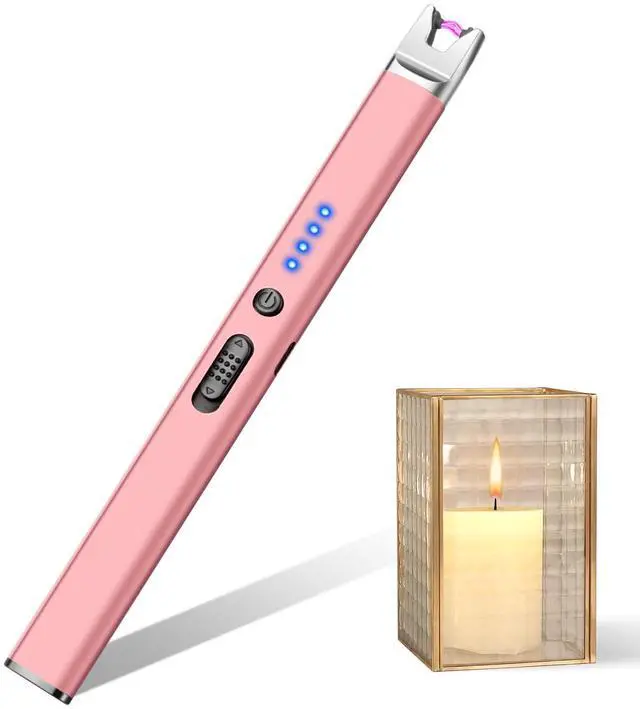 Main image of LcFun Candle Lighter Electric USB Rechargeable Plasma Arc Lighter with Safety Lock, Windproof Flameless Long Lighters for Candle, Grill, BBQ, Camping, Gas Stoves