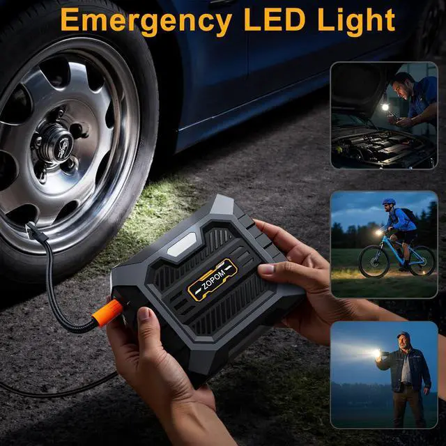 Alt view image 4 of 7 - Tire Inflator Portable Air Compressor DC 12V Portable Air Compressor with Digital Pressure Gauge Air Pump for Car Tires Car Accessories Motor Bike