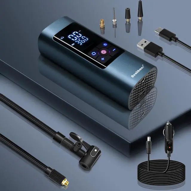 Main image of ACROPOW Tire Inflator Portable Air Compressor for Dewalt 20V Battery, Cordless Car Tire Pump with 12V DC Adapter and Digital Pressure Gauge for Car Tires, SUV, Motorcycles, etc.(Tool Only)