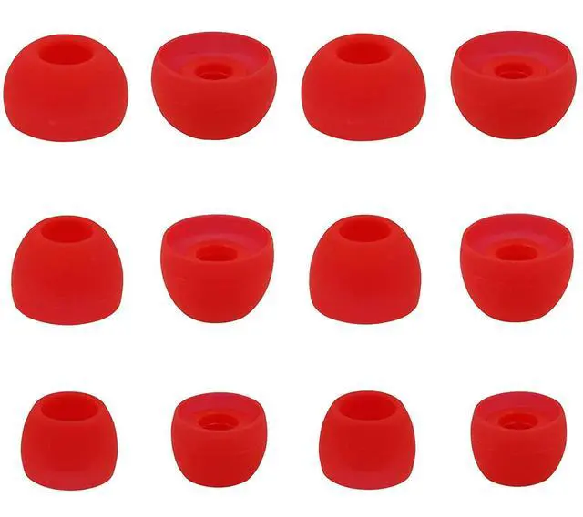 Alt view image 2 of 6 - ALXCD Ear Tips Compatible with Beats Studio Buds, S M L 3 Sizes 6 Pairs Soft Silicon Earbuds Tips Eartips, Replacement for Beats Studio Buds, 6 Pairs, Red