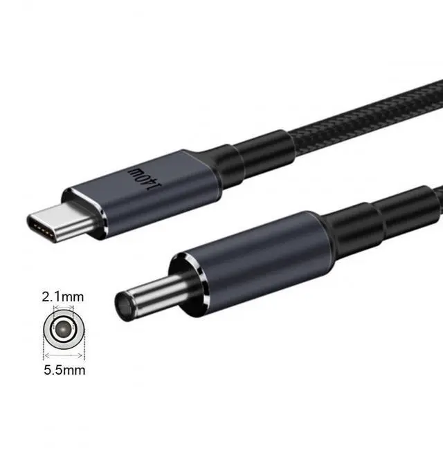 Alt view image 2 of 7 - CY Cable Type C USB-C Input to 20V DC 5.5 * 2.1mm Output Power 100W 135W 140W 65W PD Charge Cable for Laptop