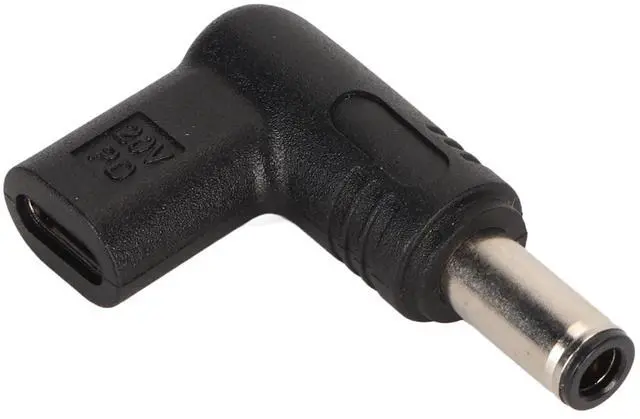 Main image of PD USB C to DC Adapter 6.0X 3.7mm, 100W PD USB C Female to 18.5V 20V DC Male, 90 Degree USB C to DC Adapter for Laptops and Other Devices