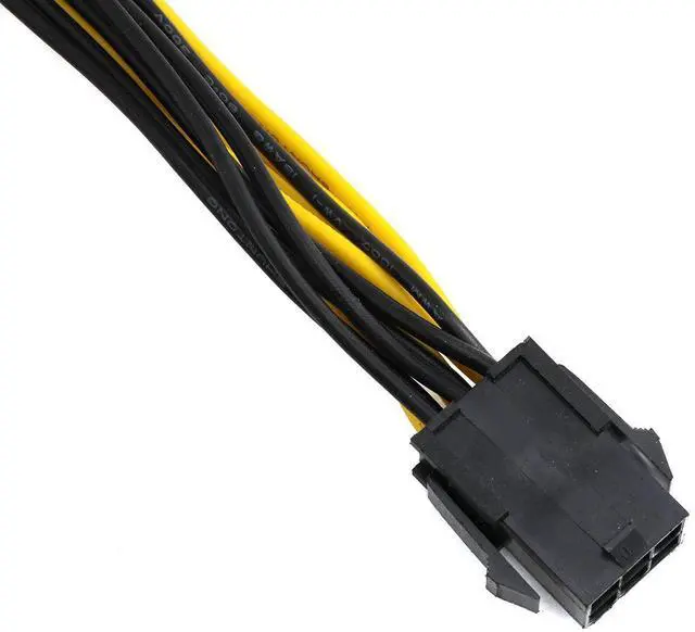 Alt view image 3 of 5 - E-outstanding 2pcs PCI-E 6-pin Female to 2X 8-pin Male Adapter Power Splitter Cable for PCI Express 6+2 Pin Powered GPU Video Card 22cm