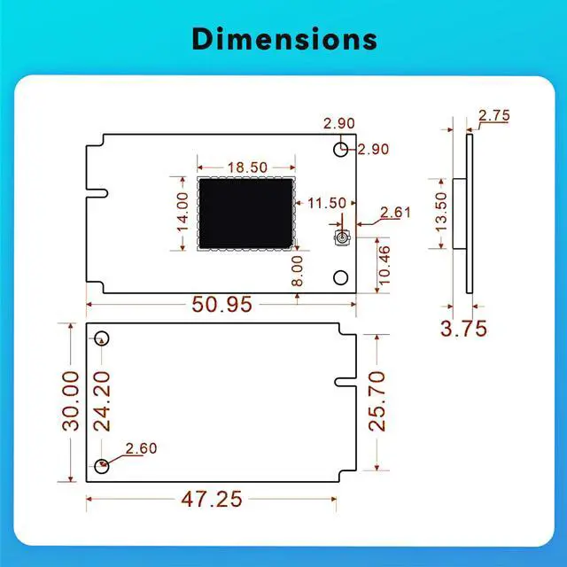 Alt view image 5 of 7 - Heltec WiFi HaLow Module Mini PCIe - IEEE 802.11ah 1km Range 32.5Mbps 902-928MHz for IoT Smart Home Industrial Automation (HT-HC01P)