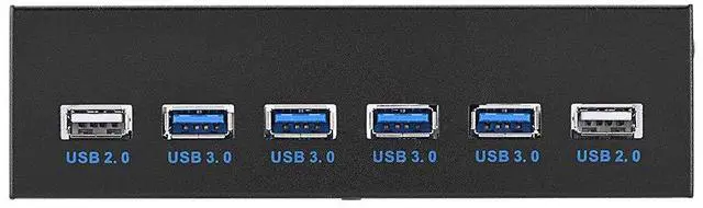 Alt view image 7 of 7 - USB 3.0 Front Panel Hub, Optical Drive 5.25 Inch Panel Computer Expansion Board with 4-Port USB3.0 & 2-Port USB 2.0 & 19pin Cable & SATA Cable