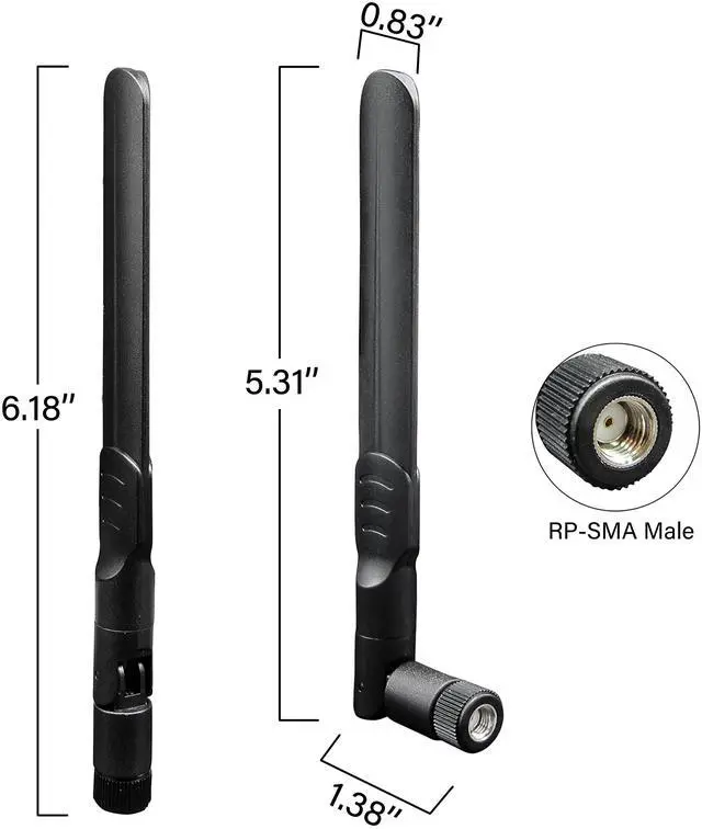 Alt view image 4 of 7 - Rydocyee Dual Band WiFi Antenna Bluetooth Antenna for PC - 2 Pack
