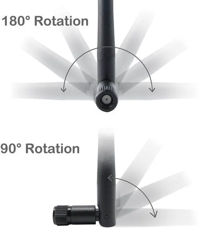Alt view image 4 of 7 - Rydocyee WiFi Antenna PC Bluetooth Antenna, WiFi 6 Dual Band 2.4Ghz 5Ghz 5.8Ghz 3dBi with RP-SMA Male (with No Pin) for Gaming Motherboard, RV Camera, Mini PCIE M.2 Wireless Card, Router -2 Pack