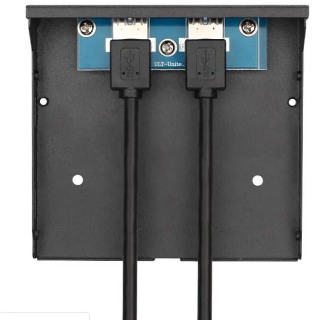 Alt view image 4 of 6 - Excelity 2 Ports USB 3.0 Front Panel Floppy Disk Bay 20 Pin Hub Bracket