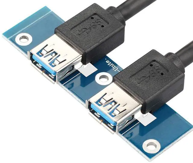 Alt view image 5 of 6 - Excelity 2 Ports USB 3.0 Front Panel Floppy Disk Bay 20 Pin Hub Bracket