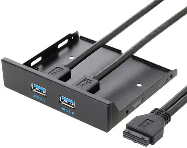 Main image of Excelity 2 Ports USB 3.0 Front Panel Floppy Disk Bay 20 Pin Hub Bracket