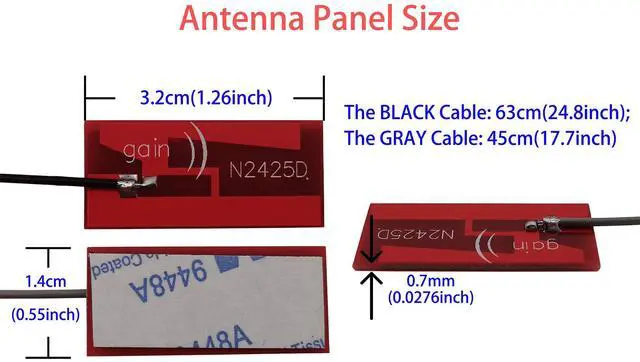 Alt view image 2 of 5 - IPX MHF4 Antenna 2.4GHz 5GHz 3dBi Internal Laptop WiFi Antennas for M.2 NGFF 7265 8265 9260 9560 AX200 Card