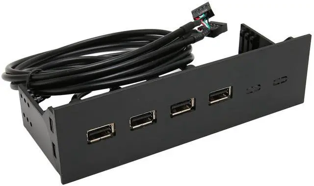 Main image of 5.25 Inch USB2.0 Front Panel Hub, 19Pin Front Panel Adapter 4 USB2.0 Optical Drive Front Panel, USB Hubs Computer Expansion Board Internal Front Metal Panel for Computer Case