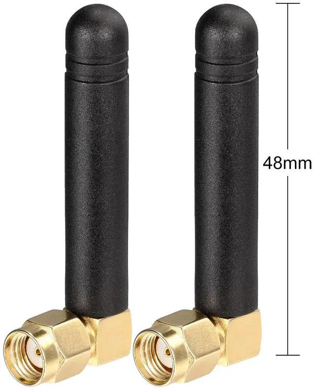 Alt view image 2 of 7 - Bingfu Mini Dual Band WiFi 2.4GHz 5GHz 5.8GHz MIMO RP-SMA Male Right Angle Antenna (2-Pack) for FPV Bluetooth USB Adapter Computer PCIe Card WiFi Router Wireless Back Up Camera