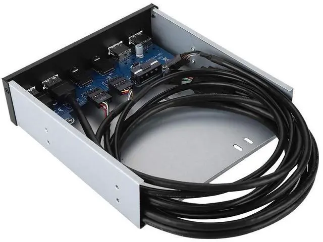 Alt view image 7 of 7 - Wendry USB 3.0 Front Panel Hub, Optical Drive 5.25-inch Front Panel, 4-Ports Support USB 3.0, USB 2.0, Microphone Input and Audio Output Port for Computer case, 19PIN HD Audio Extension Front Panel
