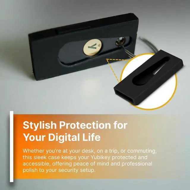 Alt view image 6 of 7 - SplashNColor 2FA Protector Compatible with Yubikey 5C and 5C NFC USB C Security Keys - Slim Sleek Case Holder for Enhanced Protection Black