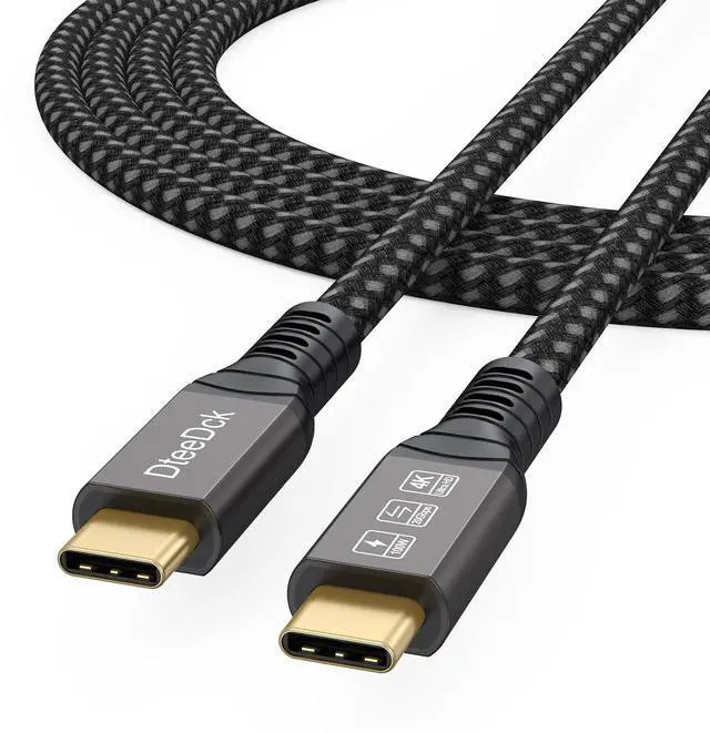 Main image of DteeDck USB C Monitor Cable 6Ft, 4K@60Hz Video Display/20Gbps Data Transfer/100W Fast Charging USB Type C Power Cord USBC 3.2 Gen 2 Full Function for Monitor Laptop Docking Station External SSD