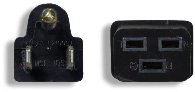Alt view image 2 of 4 - North American Power Cord Extension, NEMA 5-15P to C19, 10', 14 AWG, 15A, 125V (ZWACPFAC-10)