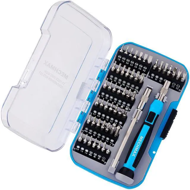 Alt view image 2 of 7 - 51-Piece MECHMAX Magnetic Precision Screwdriver Set - Electronics Repair Tool Kit with Security Star, Pentalobe Bits for iPhone, MacBook, PS5, Switch, Laptop, Glasses & Watch
