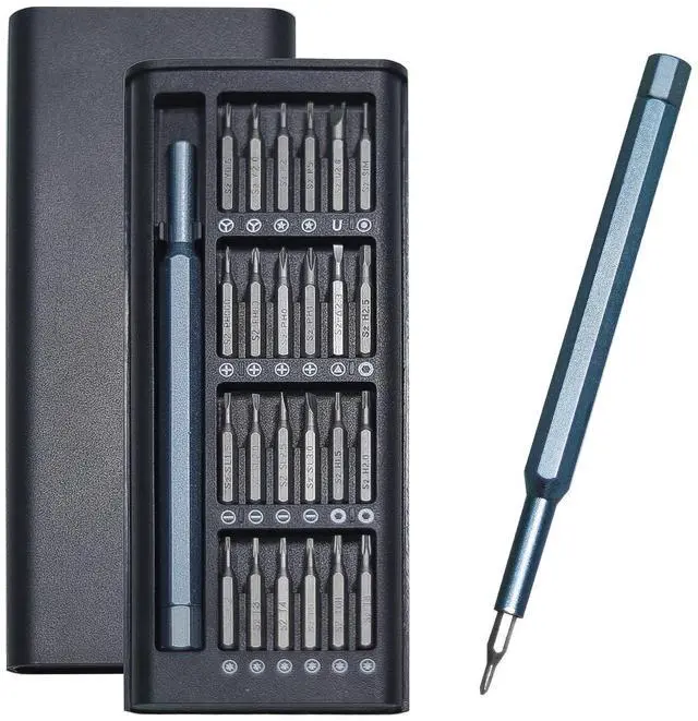Main image of NISCHA 25-in-1 Small Precision Screwdriver Set, Professional Magnetic Mini Repair Tool Kit for Phone, Computer, Watch, Laptop, Macbook, Game Console, Eyeglass