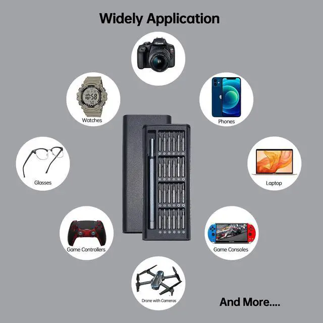 Alt view image 6 of 6 - NISCHA 25-in-1 Small Precision Screwdriver Set, Professional Magnetic Mini Repair Tool Kit for Phone, Computer, Watch, Laptop, Macbook, Game Console, Eyeglass