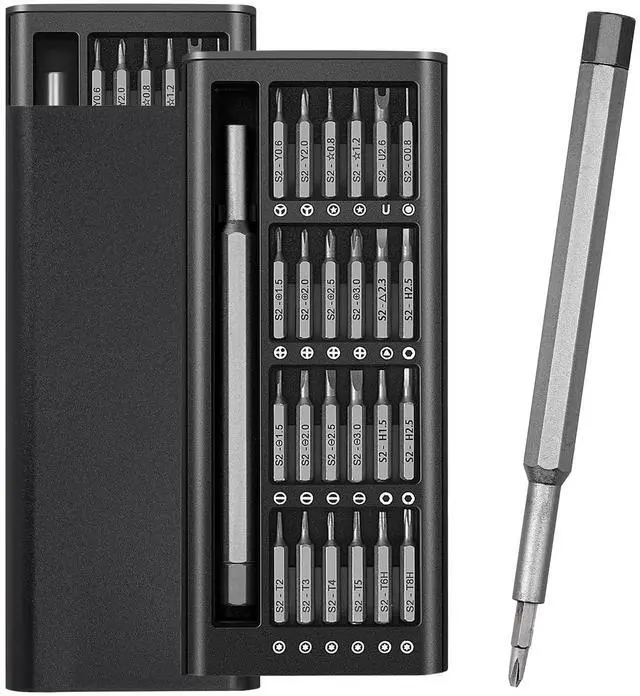 Main image of 24-in-1 Small Precision Screwdriver Set Magnetic, Professional All in One Tools Set with Case, for Phone,Game Console, Eyeglass, Electronic, Computer, Watch-Grey