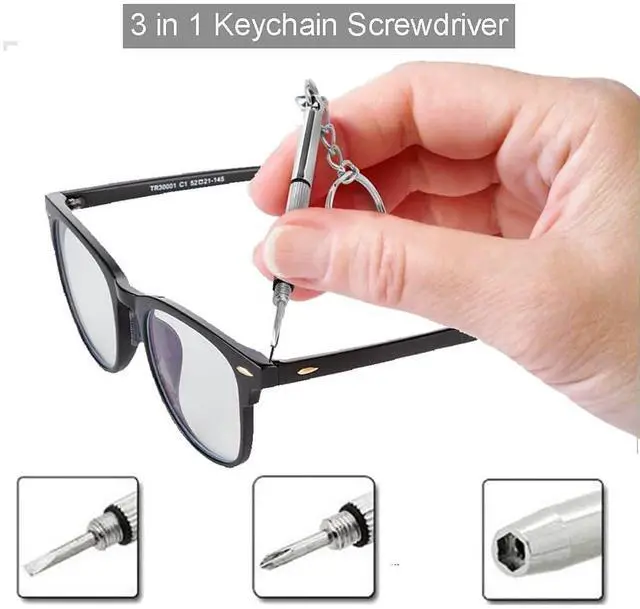 Alt view image 4 of 6 - Esinam 8-in-1 Multifunctional Small Screwdriver for Eyeglass, Glasses Repair, Mini Screwdriver Kit for Cellphone, Eye Glasses, Electronics, Watch, Laptop and Jewelry (Green)