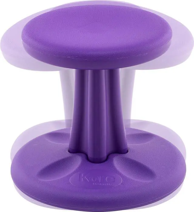 Alt view image 5 of 9 - Kore Wobble Chair - Age 4-5 yrs, Purple (12in) Flexible Seating Stool for Classroom, Preschool, Kindergarten & Elementary School - Made in the USA