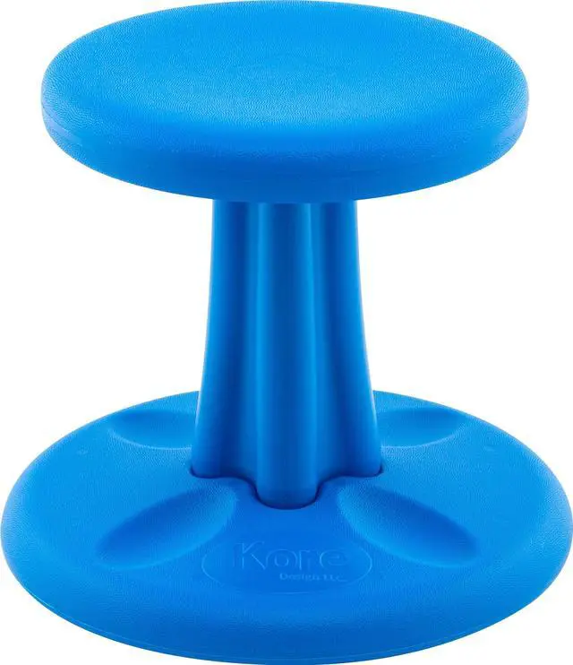 Alt view image 7 of 12 - Kore Pre-School Wobble Chair Flexible Seating Stool for Classroom 12" Blue