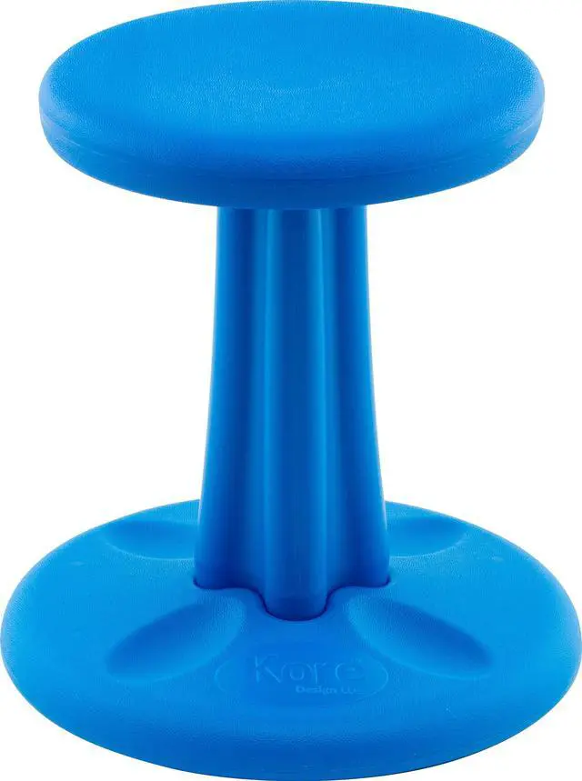 Alt view image 7 of 12 - Kore Kids Wobble Chair Flexible Seating Stool for Classroom 14" Blue