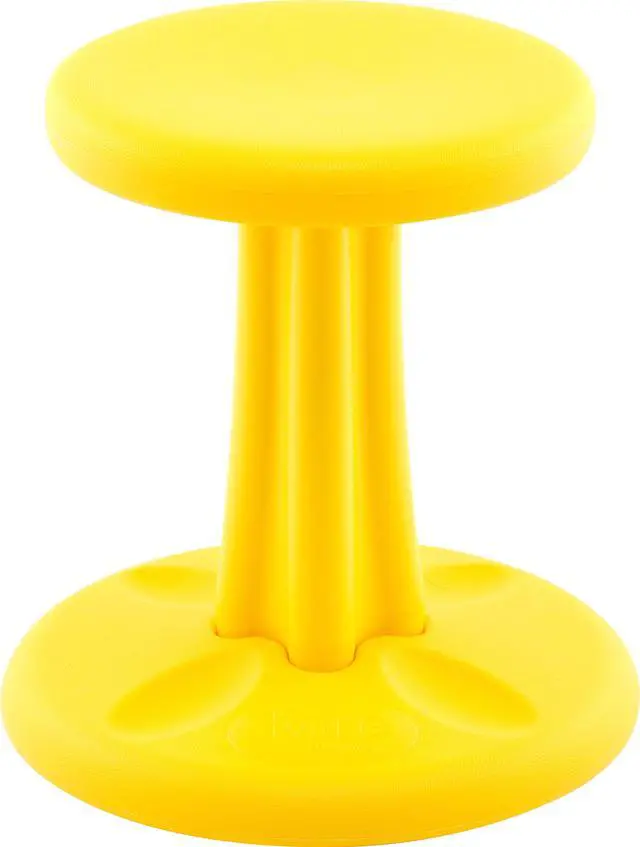 Alt view image 7 of 12 - Kore Wobble Chair - Age 6-7, Grade 1-2, Yellow (14in) Kids Wobble Chair - Flexible Seating Stool for Classroom & Elementary School, ADD/ADHD - Made in USA